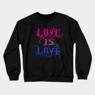 Love is Love - Bisexual Pride Crewneck Sweatshirt